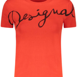 DESIGUAL T-SHIRT MANICHE CORTE DONNA ROSSO
