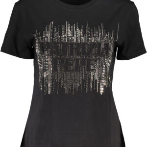PATRIZIA PEPE T-SHIRT MANICHE CORTE DONNA NERO