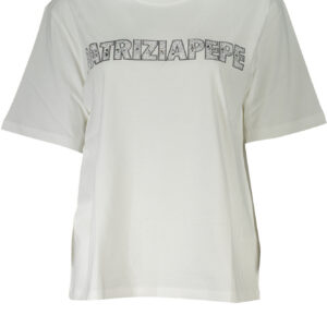 PATRIZIA PEPE T-SHIRT MANICHE CORTE DONNA BIANCO