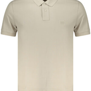BOSS POLO MANICHE CORTE UOMO BEIGE