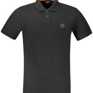 HUGO BOSS POLO MANICHE CORTE UOMO NERO