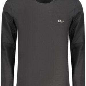 BOSS T-SHIRT MANICHE LUNGHE UOMO NERO