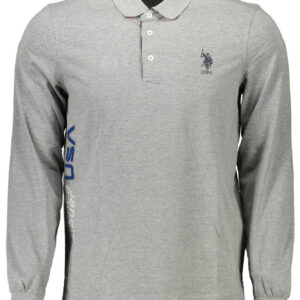 U.S. POLO POLO MANICHE LUNGHE UOMO GRIGIO