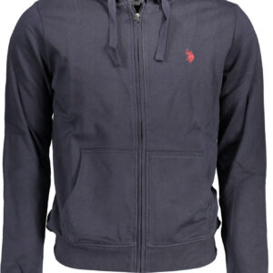U.S. POLO FELPA CON ZIP UOMO BLU