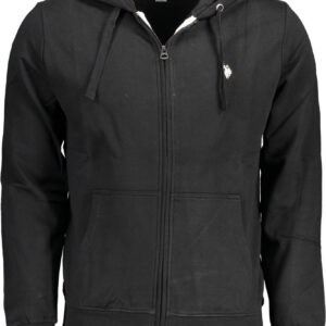 U.S. POLO FELPA CON ZIP UOMO NERO