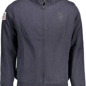 U.S. POLO FELPA CON ZIP UOMO BLU