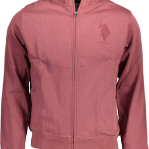 U.S. POLO FELPA CON ZIP UOMO VIOLA