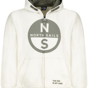 NORTH SAILS FELPA CON ZIP BAMBINO BIANCO