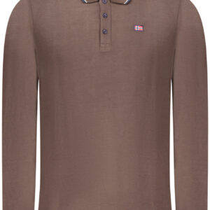 NORWAY 1963 POLO MANICHE LUNGHE UOMO MARRONE