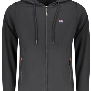 NORWAY 1963 FELPA CON ZIP UOMO NERO