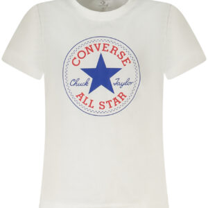CONVERSE T-SHIRT MANICHE CORTE BAMBINO BIANCO