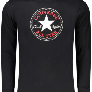 CONVERSE T-SHIRT MANICHE LUNGHE BAMBINO NERO