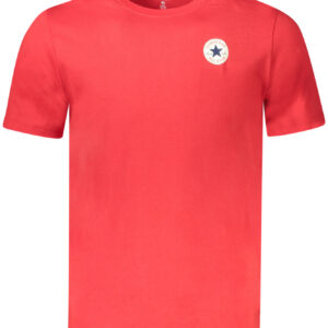 CONVERSE T-SHIRT MANICHE CORTE BAMBINO ROSSO