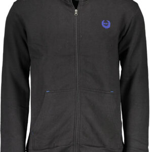 GIAN MARCO VENTURI FELPA CON ZIP UOMO NERO
