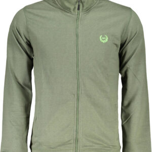 GIAN MARCO VENTURI FELPA CON ZIP UOMO VERDE