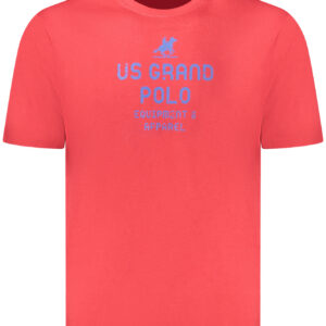 U.S. GRAND T-SHIRT MANICHE CORTE UOMO ROSSO