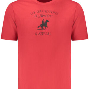 U.S. GRAND T-SHIRT MANICHE CORTE UOMO ROSSO