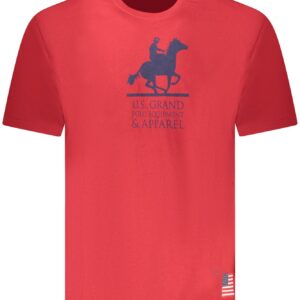 U.S. GRAND T-SHIRT MANICHE CORTE UOMO ROSSO