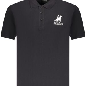 U.S. GRAND POLO MANICHE CORTE UOMO NERO
