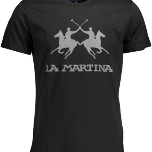 LA MARTINA T-SHIRT MANICHE CORTE UOMO NERO