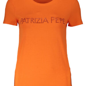 PATRIZIA PEPE T-SHIRT MANICHE CORTE DONNA ARANCIO