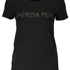 PATRIZIA PEPE T-SHIRT MANICHE CORTE DONNA NERO