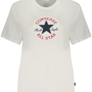 CONVERSE T-SHIRT MANICHE CORTE DONNA BIANCO
