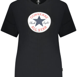 CONVERSE T-SHIRT MANICHE CORTE DONNA NERO