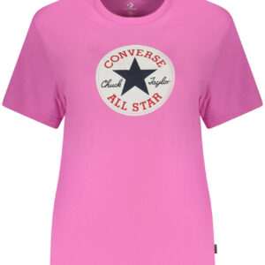 CONVERSE T-SHIRT MANICHE CORTE DONNA ROSA