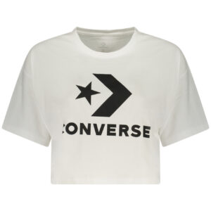 CONVERSE T-SHIRT MANICHE CORTE DONNA BIANCO