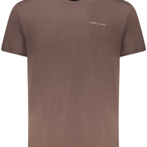 TOMMY HILFIGER T-SHIRT MANICHE CORTE UOMO MARRONE