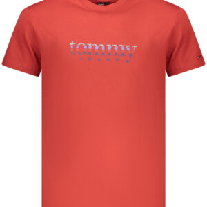 TOMMY HILFIGER T-SHIRT MANICHE CORTE UOMO ROSSO