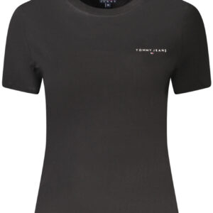 TOMMY HILFIGER T-SHIRT MANICHE CORTE DONNA NERO
