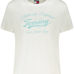 TOMMY HILFIGER T-SHIRT MANICHE CORTE DONNA BIANCO