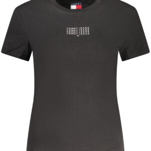 TOMMY HILFIGER T-SHIRT MANICHE CORTE DONNA NERO