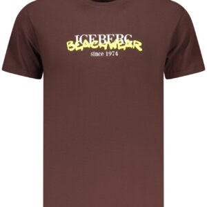 ICEBERG T-SHIRT MANICHE CORTE UOMO MARRONE