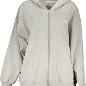 CALVIN KLEIN FELPA CON ZIP DONNA GRIGIO