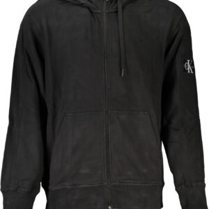 CALVIN KLEIN FELPA CON ZIP UOMO NERO
