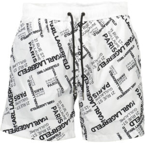 KARL LAGERFELD BEACHWEAR COSTUME PARTE SOTTO UOMO BIANCO