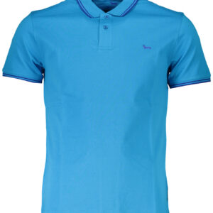 HARMONT & BLAINE POLO MANICHE CORTE UOMO AZZURRO