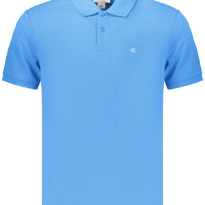 CALVIN KLEIN POLO MANICHE CORTE UOMO AZZURRO