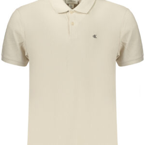 CALVIN KLEIN POLO MANICHE CORTE UOMO BEIGE