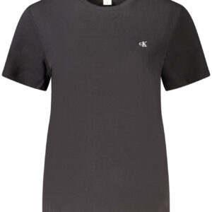 CALVIN KLEIN T-SHIRT MANICHE CORTE DONNA NERO
