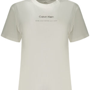 CALVIN KLEIN T-SHIRT MANICHE CORTE DONNA BIANCO