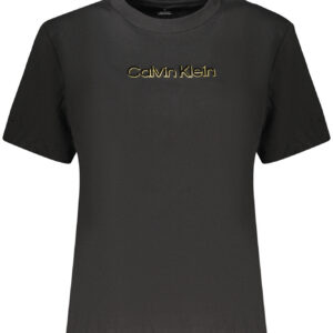 CALVIN KLEIN T-SHIRT MANICHE CORTE DONNA NERO