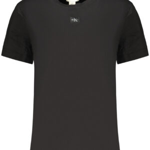 CALVIN KLEIN T-SHIRT MANICHE CORTE DONNA NERO