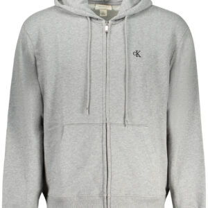 CALVIN KLEIN FELPA CON ZIP UOMO GRIGIO
