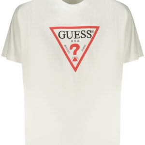 GUESS JEANS T-SHIRT MANICHE CORTE UOMO BIANCO