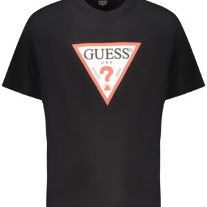 GUESS JEANS T-SHIRT MANICHE CORTE UOMO NERO