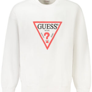 GUESS JEANS FELPA SENZA ZIP UOMO BIANCO